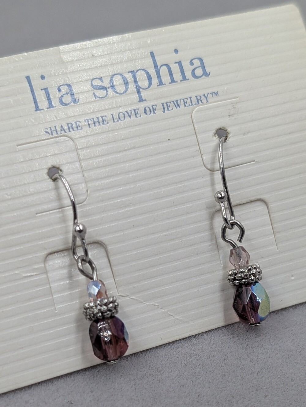 Lia Sophia Pixie Dust Purple AB Crystal Drop Earrings | M282